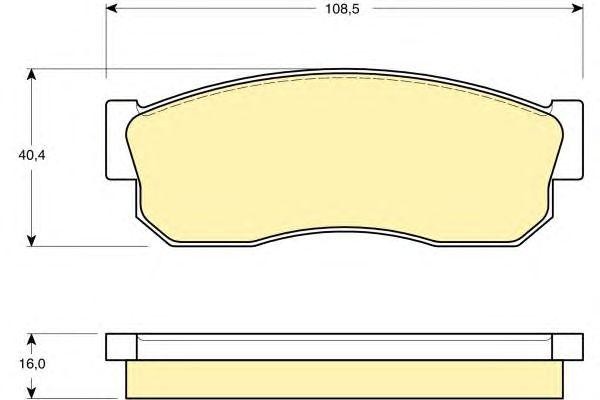 Комплект тормозных колодок, диско 6102889 GIRLING