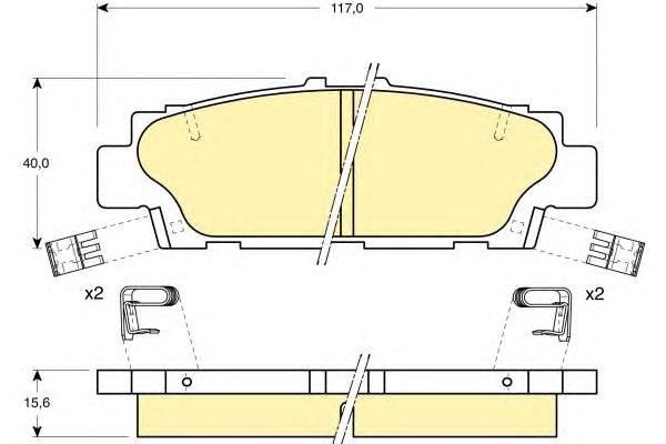 Комплект тормозных колодок, диско 6112579 GIRLING