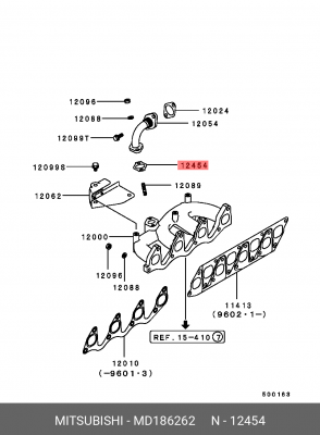 Прокладка, выпускной трубопровод MD186262 MITSUBISHI