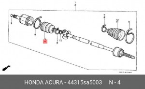 Комплект пылника, приводной вал 44315SA5003 HONDA