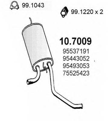 Глушитель выхлопных газов конечный 107009 ASSO