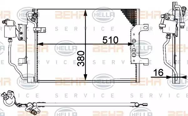 Конденсатор, кондиционер 8FC 351 301-361 HELLA