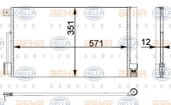 Конденсатор, кондиционер 8FC 351 301-651 HELLA