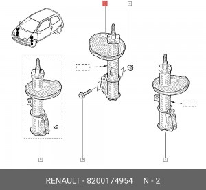Амортизатор подвески 8200174954 RENAULT