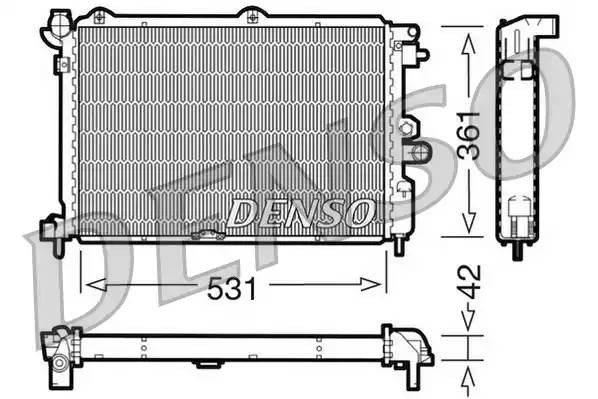 Радиатор, охлаждение двигател DRM20025 DENSO