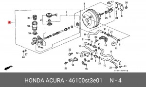 Ремкомплект, главный тормозной цилиндр 46100ST3E01 HONDA
