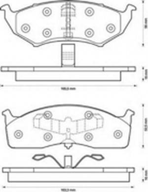 Комплект тормозных колодок, диско 573071B BENDIX JURID