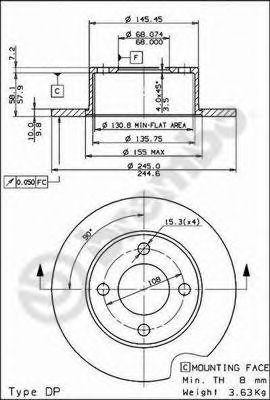 Тормозной диск 08.5510.10 BREMBO