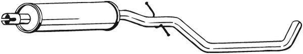 Резонатор - средняя часть системы ОГ 281-641 BOSAL