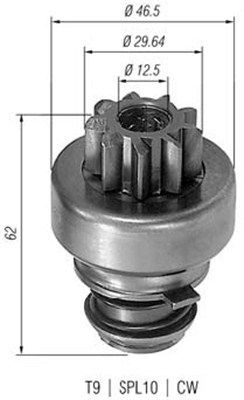 Ведущая шестерня, стартер 940113020096 MAGNETI MARELLI