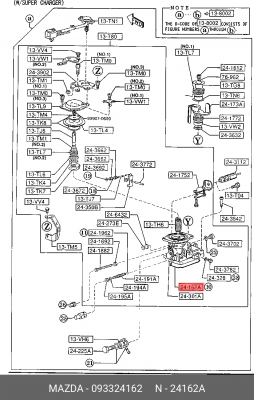 Прокладка 093324162 MAZDA
