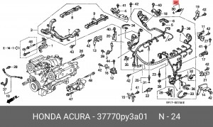 Термовыключатель, вентилятор радиатора 37770PY3A01 HONDA