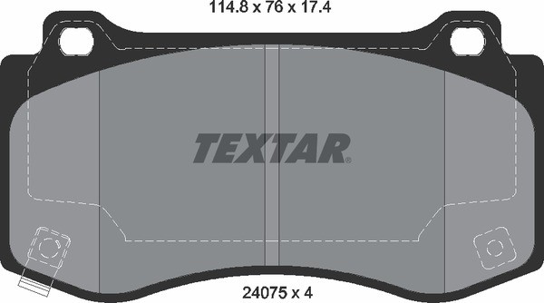 Комплект тормозных колодок, диско 2407501 TEXTAR