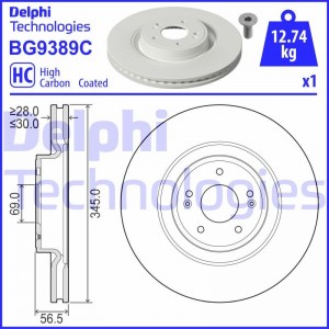 Комплект подшипника ступицы колеса BK1097 DELPHI