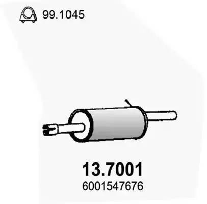 Глушитель выхлопных газов конечный 137001 ASSO