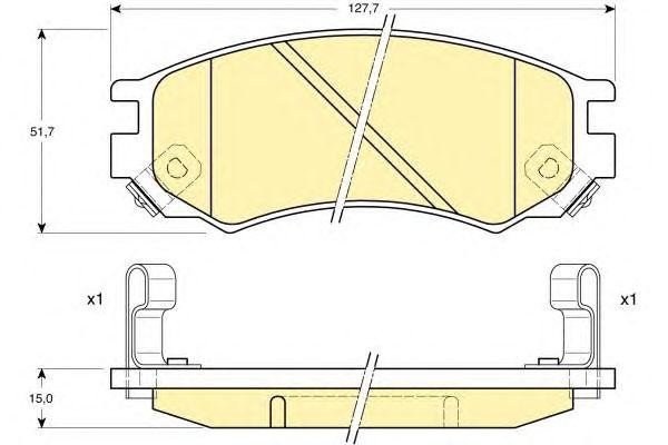 Комплект тормозных колодок, диско 6111759 GIRLING