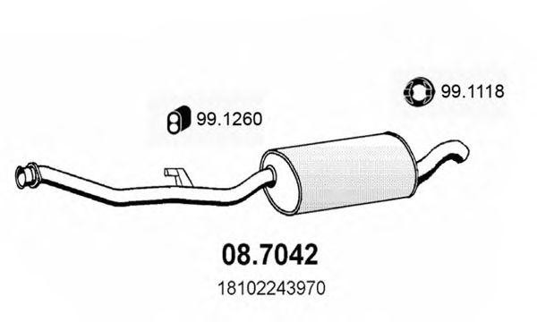 Глушитель выхлопных газов конечный 087042 ASSO