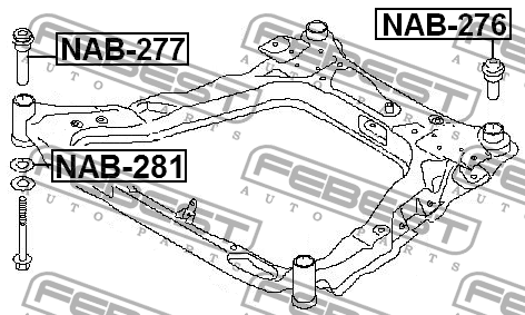Сайлентблок NAB-277 FEBEST