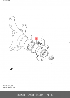 Комплект подшипника ступицы колеса 09381-84004 SUZUKI