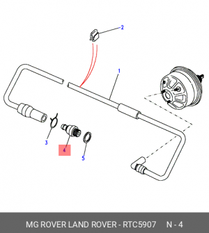 Клапан, вакуумный насос RTC5907 LAND ROVER
