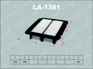 Фильтр воздушный LA-1381 LYNXAUTO