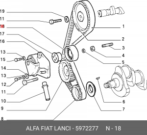 Ролик ремня ГРМ 5972277 ALFA FIAT LANCIA