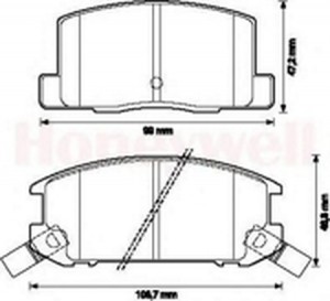 Комплект тормозных колодок, диско 572175B BENDIX JURID