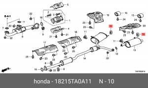 Резинка крепления глушителя 18215TA0A11 HONDA