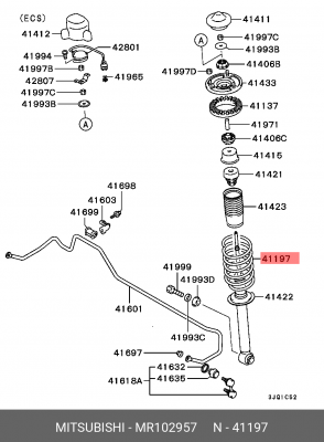 Пружина подвески MR102957 MITSUBISHI