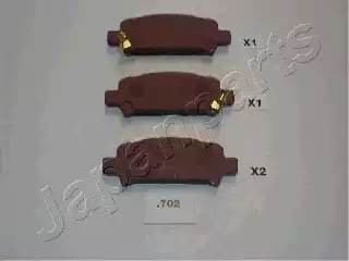 Комплект тормозных колодок, диско PP702AF JAPAN PARTS GROUP