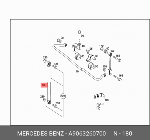 Амортизатор подвески A9063260700 MERCEDES BENZ