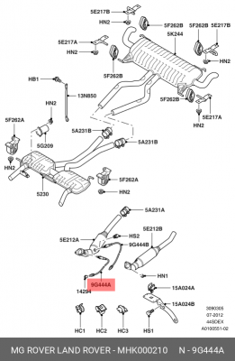Лямбда-зонд MHK000210 MG ROVER LAND ROVER