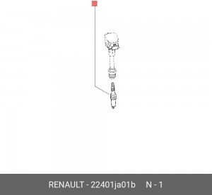 Свеча зажигания 22401JA01B RENAULT