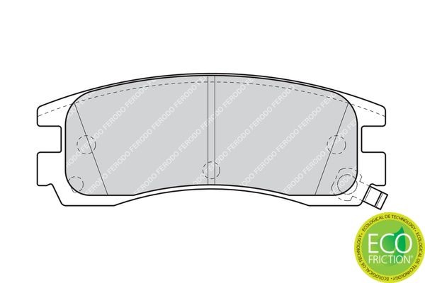 Комплект тормозных колодок, диско FDB1264 FERODO
