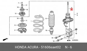 Амортизатор подвески 51606SAET02 HONDA