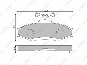 Колодки тормозные дисковые BD-1802 LYNXAUTO
