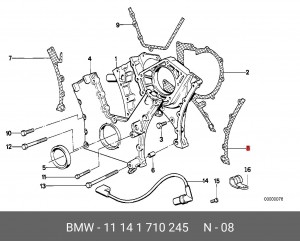 Прокладка, впускной / выпускной коллектор 11 14 1710245 BMW