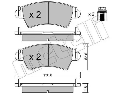 Комплект тормозных колодок, диско 22-0313-0 METELLI