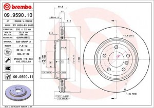 Тормозной диск 09.9590.10 BREMBO