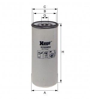 Масляный фильтр H200W03 HENGST