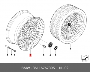 Диск колеса 36 11 6 767 395 BMW