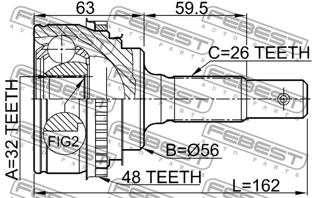 ШРУС 0110-AT190A48 FEBEST
