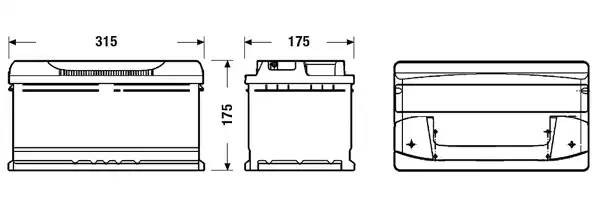 Батарея аккумуляторная EB802 EXIDE
