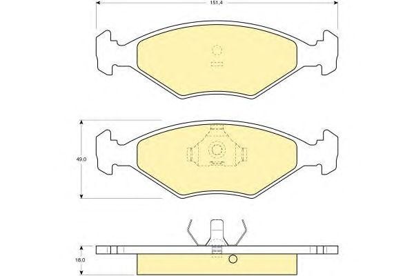Комплект тормозных колодок, диско 6109582 GIRLING