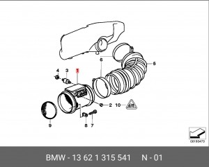 Расходомер воздуха 13 62 1 315 541 BMW