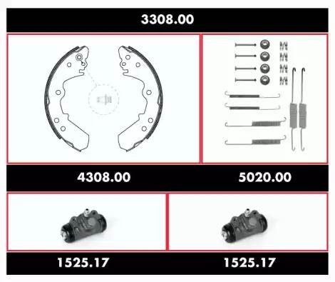 Комплект тормозных колодок 330800 REMSA
