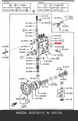 Болт SL0124112 MAZDA