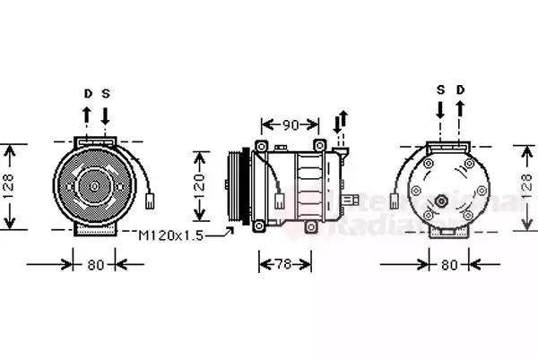 Компрессор, кондиционер 0100K010 VAN WEZEL