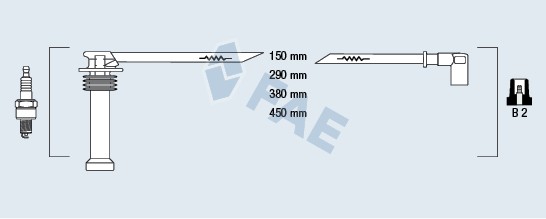 Ккомплект проводов зажигания 85125 FAE