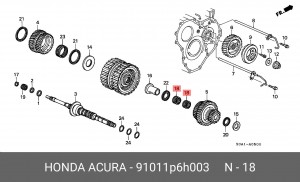 Деталь 91011P6H003 HONDA